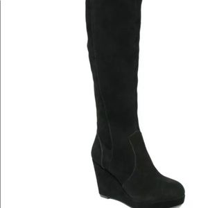 Steve Madden Black Suede Boots size 8